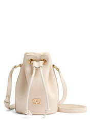 VLOGO SIGNATURE MINI LEATHER BUCKET BAG