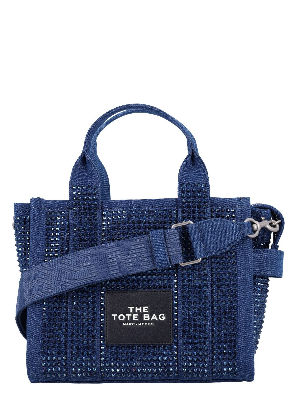 THE SMALL TOTE DENIM CRYSTAL