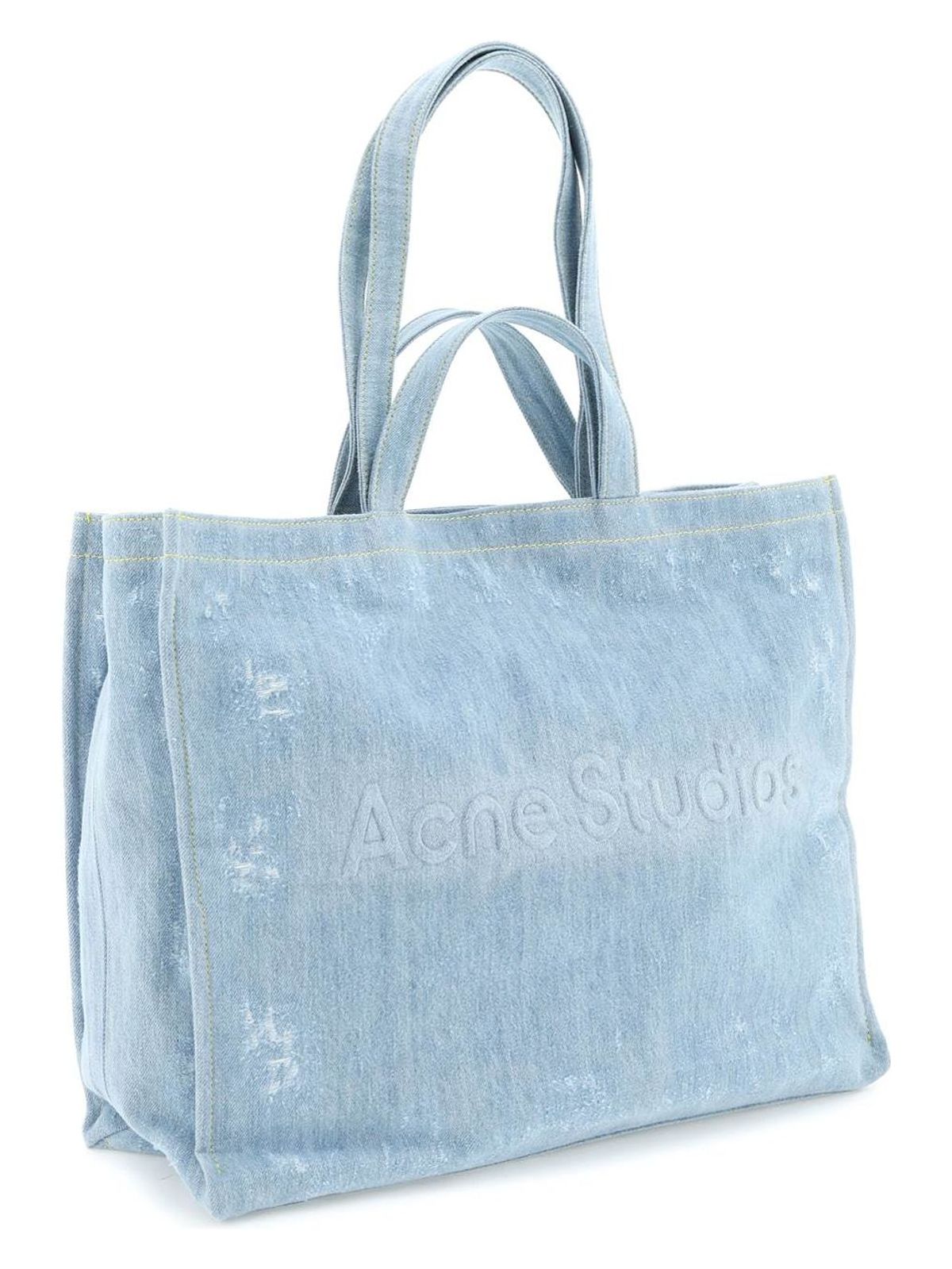 DENIM TOTE BAG WITH LOGO