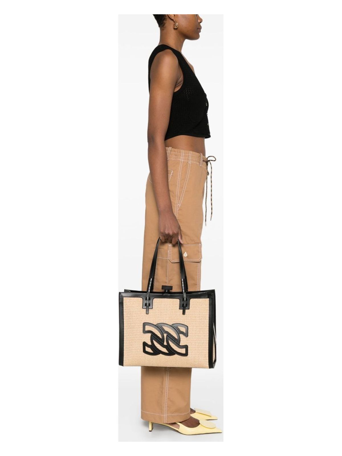 BEAURIVAGE STRAW TOTE