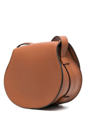 SMALL MARCIE SADDLE BAG IN GRAINED LEATHER