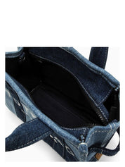 SMALL PATCHWORK DENIM TOTE BAG