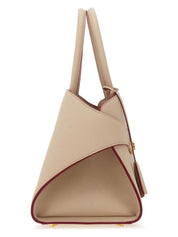 BOLSO TOP HANDLE S BEIGE VIVOS GRANATE