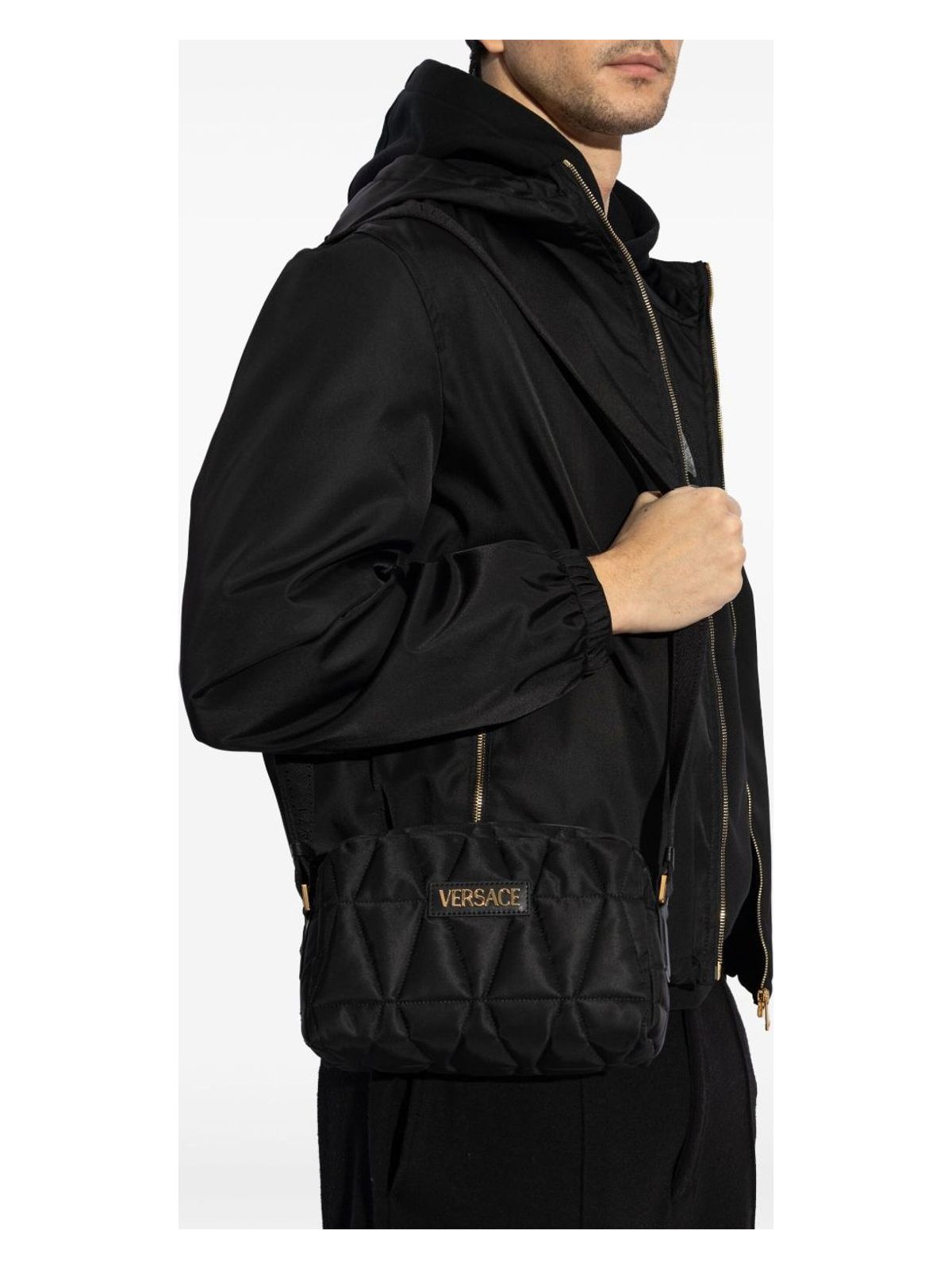 VERSACE MYTH NYLON CROSSBODY BAG