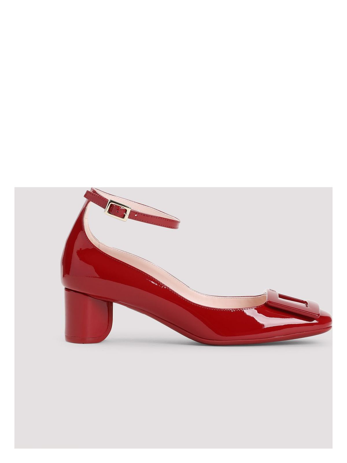 ROUNDY LACQUERED ANKLE STRAP DEC 45 PUMPS