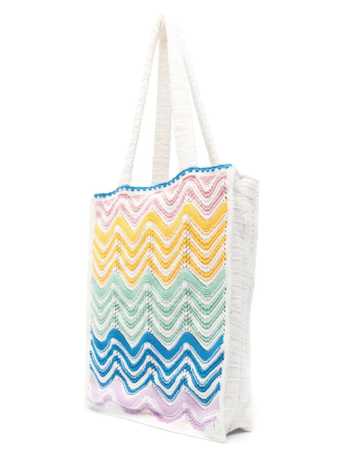 GRADIENT WAVE CROCHET TOTE BAG