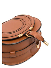 SMALL MARCIE SADDLE BAG IN GRAINED LEATHER