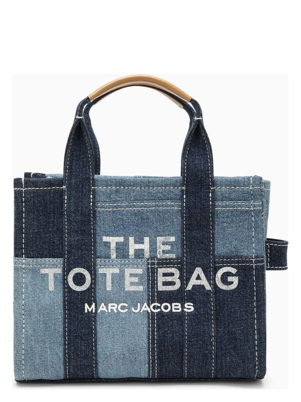 SMALL PATCHWORK DENIM TOTE BAG