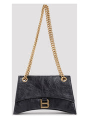 SMALL CRUSH BAG IN BLACK WITH CHAIN