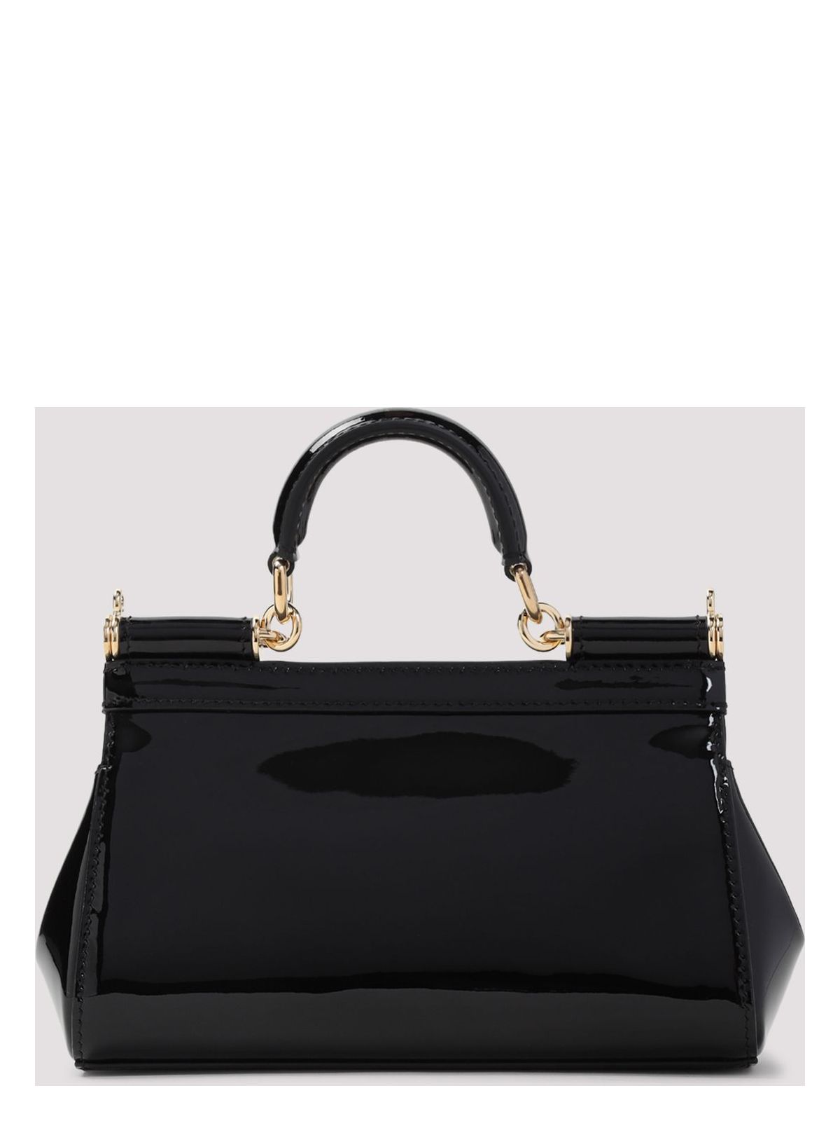 TOTE XS VERNICE NEGRO DETALLES DORADOS