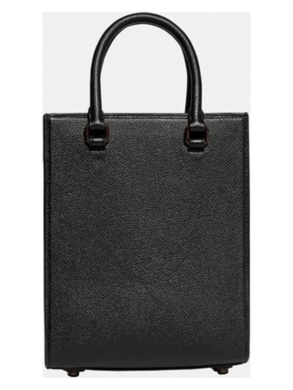 TOTE 16 IN CROSSGRAIN LEATHER BLACK