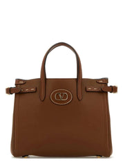 TOBACCO LEATHER SMALL ANTIBES TOTE BAG