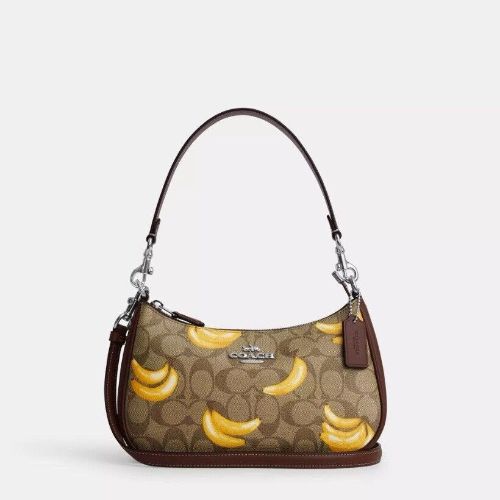 Coach Teri Shoulder Bag In Signature Canvas & Leather