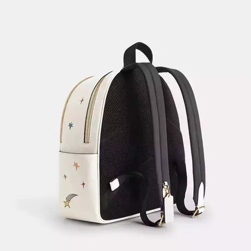 Coach X Observed By Us Court Backpack In Leather- Chalk Multi Bag