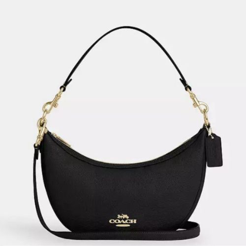 Coach Aria Shoulder/Crossbody CO996 Leather Bag In Gold/Black