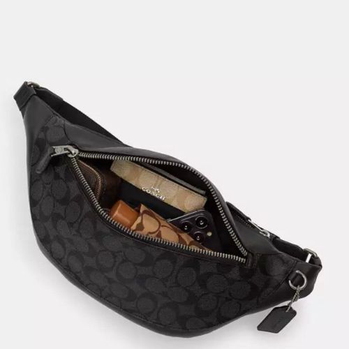 Coach Warren Belt Bag In Signature Canvas & Leather