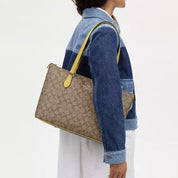 Coach Large Gallery Tote Bag In Signature Canvas & Leather