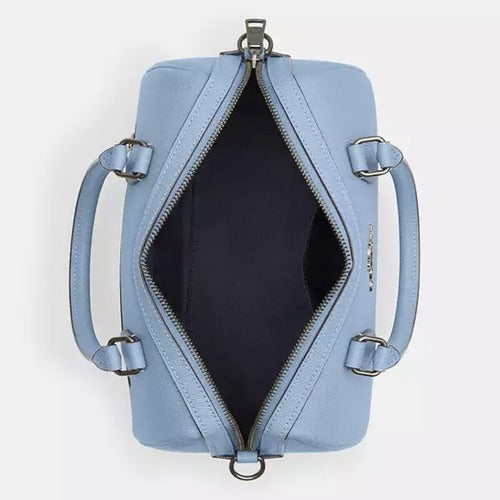 Coach Rowan Satchel/Crossbody Leather Bag In Medium Blue