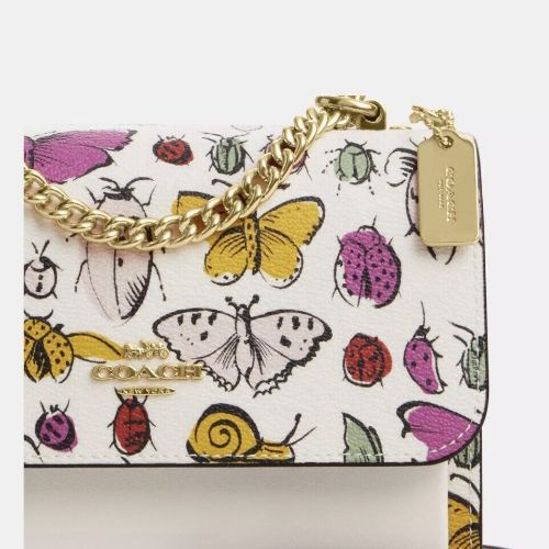 Coach Mini Klare Crossbody Leather Bag with Ladybug Butterfly Print