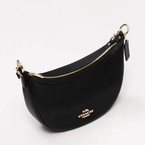 Coach Aria Shoulder/Crossbody CO996 Leather Bag In Gold/Black