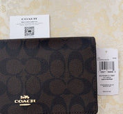 Coach Signature Leather Anna Foldover Clutch/Crossbody