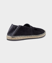 Suede Espadrille in Black