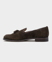 Todd Snyder x Sanders Tassel Loafer in Brown Suede