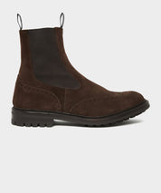 Todd Snyder x Tricker's Henry Wing Cap Chelsea Boot in Brown Suede