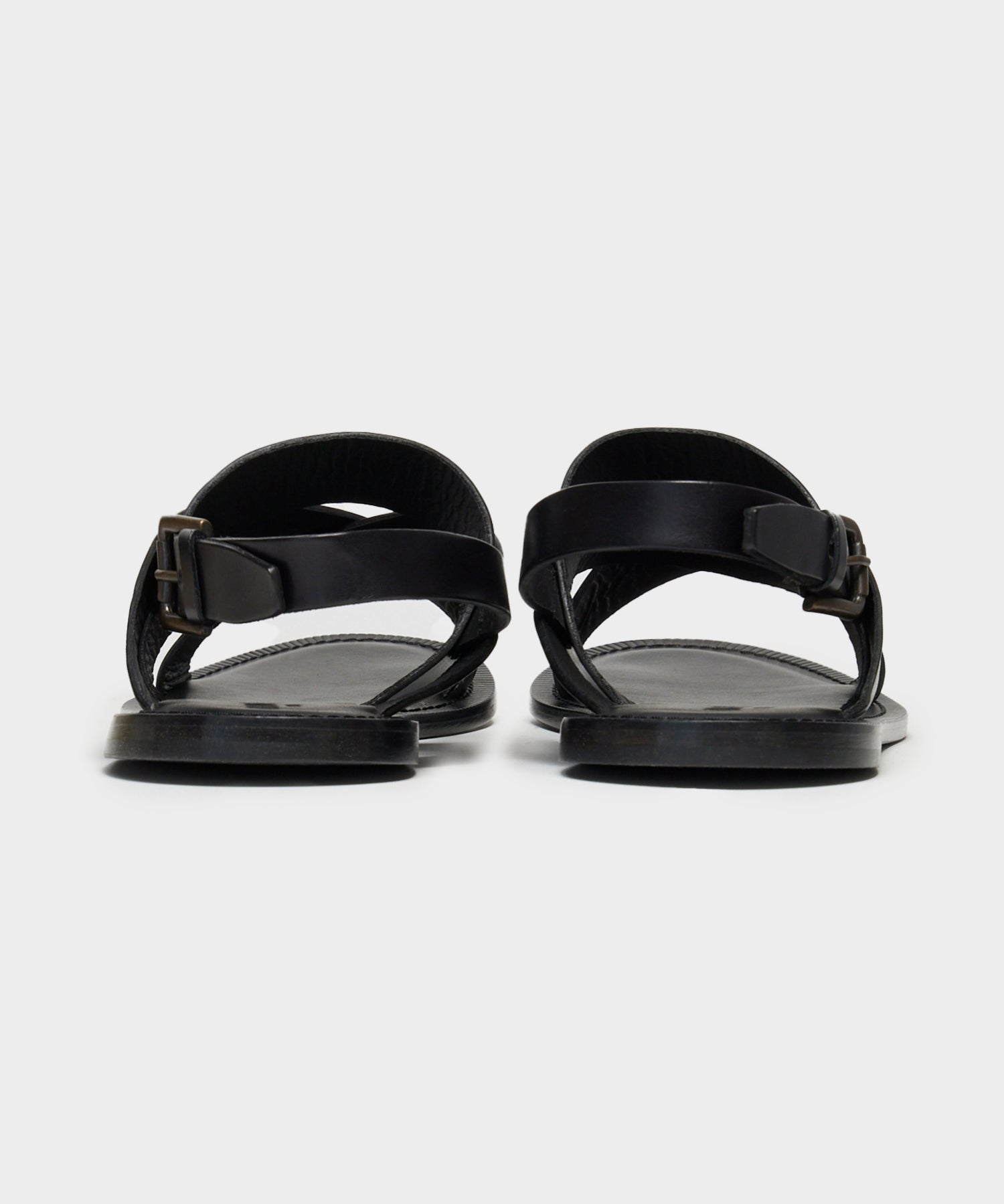 Tuscan Leather Crossover Backstrap Sandal in Black