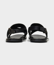 Tuscan Leather Crossover Backstrap Sandal in Black