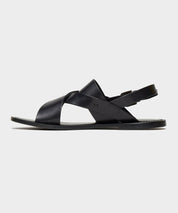 Tuscan Leather Crossover Backstrap Sandal in Black