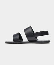 Tuscan Leather Double Strap Sandal in Black