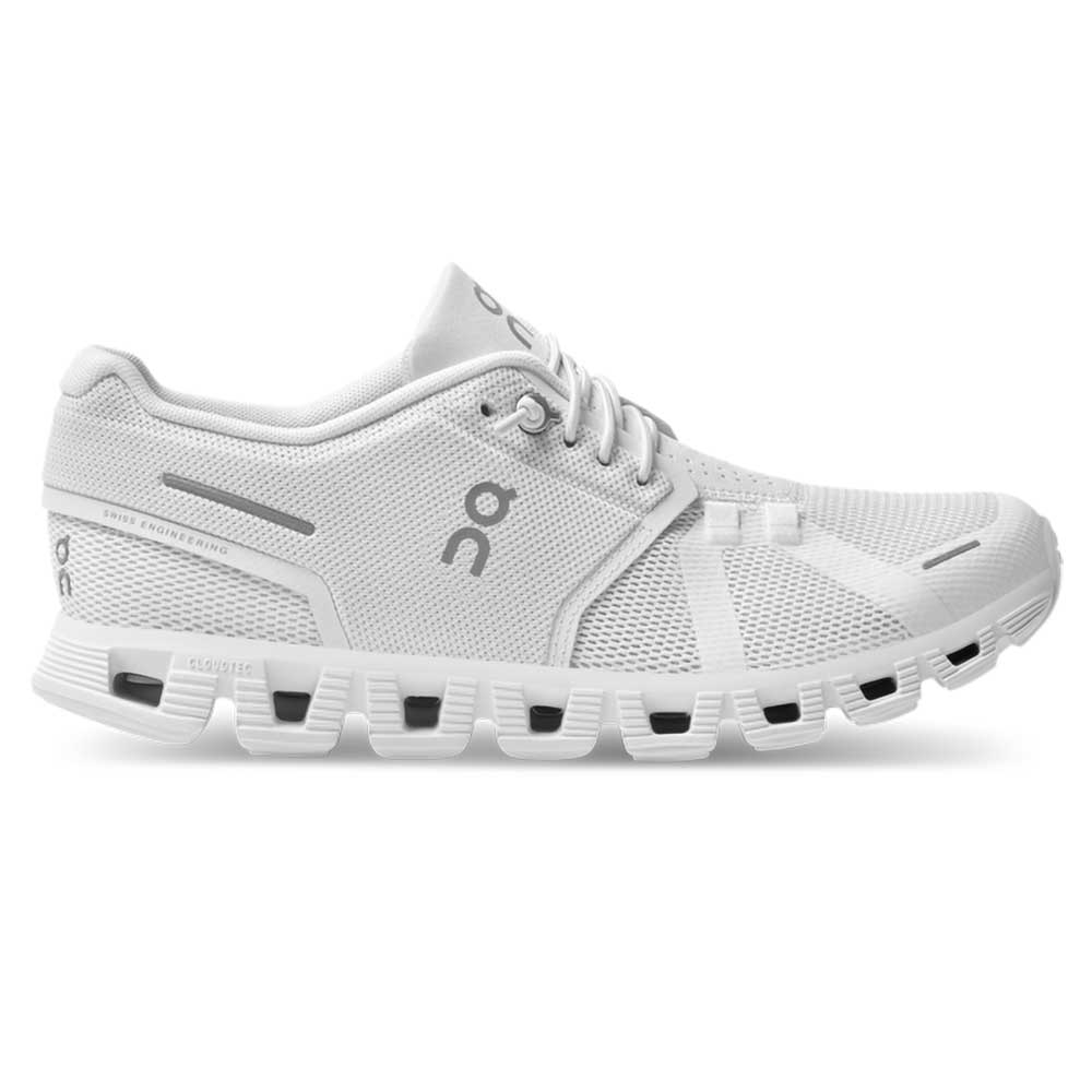 Women's Cloud 5 Running Shoe - All White - Regular (B)